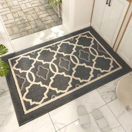 Carpets European Style Door Mat Classic Geometric Pattern Carpet Dust Removal Foot Non-slip Wear-resistant Floor Outdoor