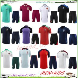 Germany 24/25 ItalIA tracksuit soccer jerseys uniform 2024 2025 SPAIN EnglandS Camiseta de futbol football shirt Short sleeve brazils Sportswear
