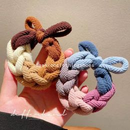 New Fashion Boutique Simple Thicken Bow Ponytail Holders Rubber Band Elastic Hair Bands Women Girls Hair Accessories Headwear