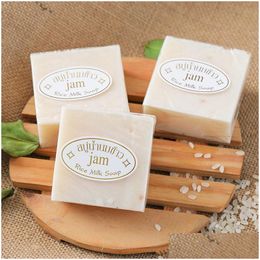 Handmade Soap Thailand Jam Rice Milk Original For Whitening Face Body Care Soaps Drop Delivery Health Beauty Bath Otfsm