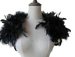 Real Ostrich Feather Fur Shrug Cape shawls scarves Wedding Party Shawls Accessories Colours 31472159