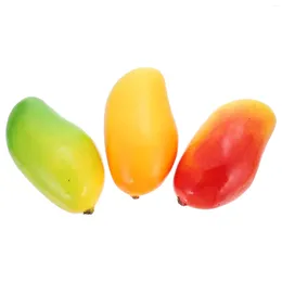 Party Decoration 3 Pcs Simulation Mango Model Lifelike Fruit Decorations Mangoes Models Po Props Fake Ornaments Restaurant Display Fruits