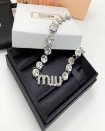 Diamond Necklace 2022 Link Live Imitation Mosang Love chain Ins Female Niche Design Simple Drill Full2919873