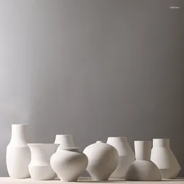 Vases Nordic Simple Ceramic Vase Living Room Flower Pot Retro White Splash Ink Point Creative Decor Exquisite Decoration Modern