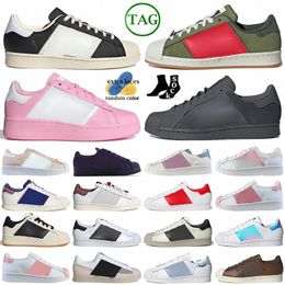 Superstar sneakers Black White Teenage Turtles XLG Pink Sylla Grey dark brown W Ayoon Green taupe Blue Women and men Casual Shoes1UNY#