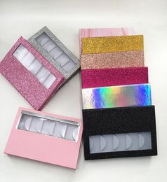 Empty Eyelash Packaging Book Pink Marble Lash Box Magnetic 5Pairs Book Custom Boxes with White Tray7610038