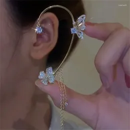 Backs Earrings Exquisite Butterfly Super Immortal Style No Earhole One Piece Earbone Clip Light Luxury For Women