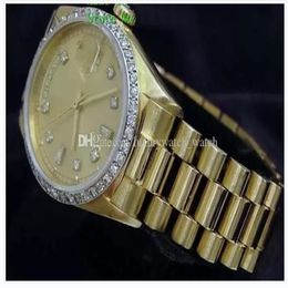 Luxury Fashion WATCHES Men Top Quality 18k Yellow Gold Diamond Dial Bezel Watchs Automatic Men's Watch woman Wristwatch Multi styl 277s