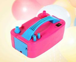 Double Hole Portable Electric Balloon Inflator Pump EuUS Plug Nozzle Air Compressor Inflatable Electric Balloon Pump Air Blower T3644251