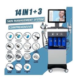Hydro Peel 14 in 1 Multi-Functional Microdermabrasion Auqa Water Deep Cleaning RF Face Lift Skin care face Spa machine Tightening Beauty salon equipment