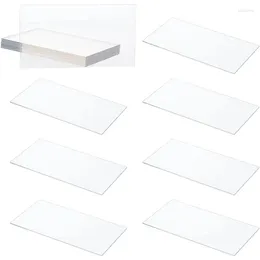 Decorative Plates 20 Pcs Clear Acrylic Place Cards Rectangle Name Card Plate Blank Seating Wedding Table Chart