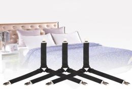 Bed Sheet Fasteners 4 PCS Adjustable Triangle Elastic Suspenders Gripper Holder Straps Clip for Bed Sofa Sheets Mattress Covers YP5463552