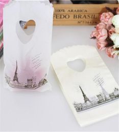 Eiffel Tower Plastic Gift Bags With Handles Mini Jewellery Gift Bags 9x15 cm lovely plastic gift bags8709290