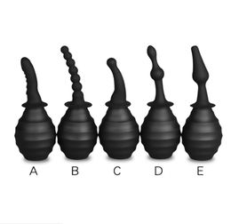 Anal Plug Silicone Anus Douche Cleaner Enema Vagina Wash Bottle Tube Nozzle Pump Enema Cleaning Sex Toys Adult Products For Women 6783587