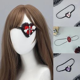 Party Supplies Lolita Gothic One Eye Mask Cosplay Anime Halloween Costumes Prop Fancy Dress Christmas Lady Girls Eyewear Xmas Gifts
