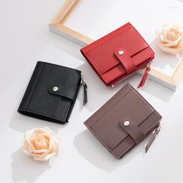 Wallets Fashion Short Women Wallet Soft PU Leather Zipper Hasp Mini Coin Purse Card Holder Ladies Clutch Small Female