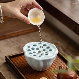 Tea Trays Ceramic Water Storage Pot Bearing Small Dry Bubble Table Zen Living Room Chinese Flower Hydroponic Decoration