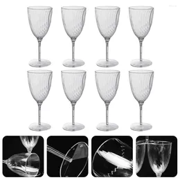 Disposable Cups Straws 8 Pcs Glass Cocktail Glasses Champagne Flute One-ff Red Mother Goblets