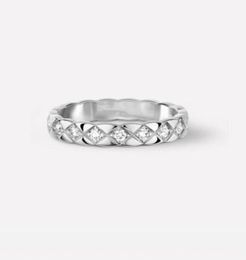 wedding man full diamond Cheque rings Men Lady Women Titanium steel 18K Gold Engraved Rhombus Plaid Settings Lovers Narrow Ring w305930337