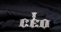 Custom Name Necklace Men Women Iced Out Prong Setting Pendant Personalised Charms Trap Rapper Super Star Cubic Zirconia Hiphop Jew2464335