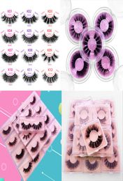 Natural long fluffy mink eyelashes packing in cases Whole 12 Styles for choice super soft hair light as air and comfortable Fa3676099