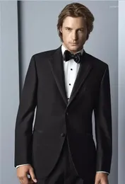 Men's Suits High Quality Costume Homme Black Smart Business Men Suit Formal Wedding For Groom Blazer Custom Slim Fit 2Piece Tuxedo