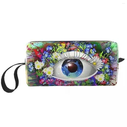 Storage Bags Fashion Evil Eye Travel Toiletry Bag Women All Seeing Art Cosmetic Makeup Beauty Dopp Kit