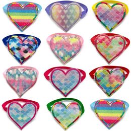 Dog Apparel 50/100pcs Valentine's Day Bowtie Love Heart Design Dogs Grooming Accessories Holiday Party Pet Supplies Red Pink Tie