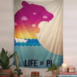 Tapestries Life Of Pi Printed Large Wall Tapestry Hippie Hanging Bohemian Mandala INS Home Decor