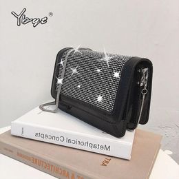 Evening Bags YBYT Fashion Diamonds Flap Shoulder For Women 2024 Patent Leather Designer Handbags Purses Chain Female Crossbody Bag