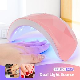 Foreverlily UV LED Lamp Nail Dryer for Manicure Professional Curing Gel Polish Drying Lamps Salon Equipment Tools 240430
