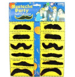 by dhl 12pcsset Costume Party Halloween Fake Mustache Moustache Funny Fake Beard Whisker lin25421134464