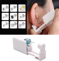 Stud 1PC Disposable Sterile Ear Piercing Unit lage Tragus Gun NO PAIN Piercer Tool Machine Kit DIY Jewelry2559276