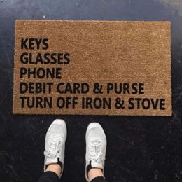 Carpets Keys Glasses Phone Debit Card Purse Stove | Funny Doormat Welcome Mat Door Gift Large Blanket For Couch