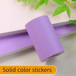 Wallpapers Light Purple Solid Colour Sticker Self-adhesive Wallpaper Thickened Home Store Student Desktop Cabinet Dormitory Dorm