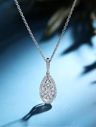 Pendant Necklaces CAOSHI Classic Style Water Drop Shape Necklace With Dazzling Cubic Zirconia Jewelry For Women Exquisite Accessor1924511