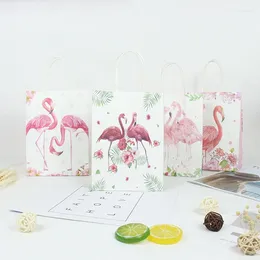 Gift Wrap 20pcs Beautiful Cartoon Flamingo Bag Creative Paper Candy Bags Wedding Party Birthday Baby Shower Decoration