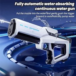 Electric Continuous Shooting Water Gun Toy Summer Outdoor Fully Automatic Spray High-Pressure Swimming Pool Water Play Toy Gift 240511