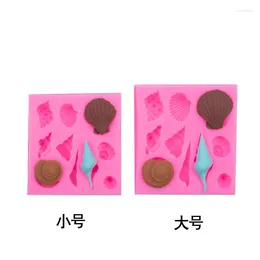 Baking Moulds Tools Sea Shell Scallop Silica Gel Cake Decoration Molds Sugar Turning Chocolate Mold Silicone Mould