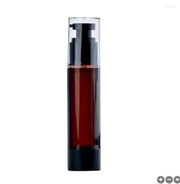 Storage Bottles 50ml Clear Brown Plastic Black Airless Bottle Recover Complex Eye Essence Serum/lotion/emulsion Liquid Foundation Packing