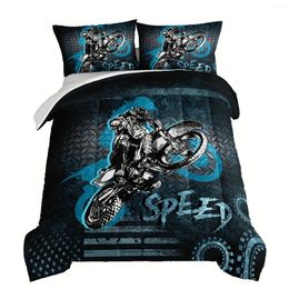 Bedding Sets 3pcs Modern Fashion Polyester Comforter Set (1 2 Pillowcase Without Core) Motocross Rider Print