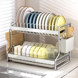 Kitchen Storage Bowl And Tray Drain Rack Countertop Sink Light Luxury Home Multifunctional Accessories Organiser