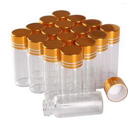Storage Bottles Wholesale 100 Pieces 4ml 16 40mm Glass With Golden Caps Mini Tiny Jars Vials