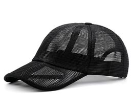 Oversize full mesh sun hat male summer cool riding sport cap lady peak hats men plus size baseball caps 5560cm 6066cm 2010277716952