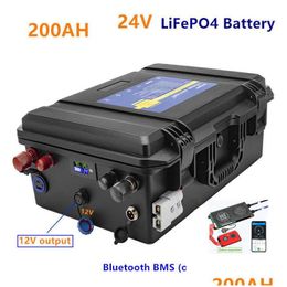 Batteries Lifepo4 24V 200Ah Battery Lithium Iron Phosphate For Boat Drop Delivery Electronics Charger Dhgxa