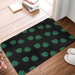 Carpets Tropical Leaves Beach Non-slip Doormat Leaf Carpet Living Room Bedroom Mat Outdoor Flannel Pattern