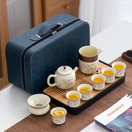 Teaware Sets 1 Set Of Tea Portable Teapot For Home And Outdoor Travel Cup Strainer Storage Box