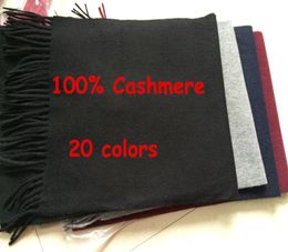 New 2018 Fashion Autumn Winter Unisex Color Top 100 Cashmere Scarf Men and Women Cozy Big Size Shawls and Scarves 15 Colors6866881