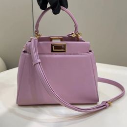 12A Luxury Handbag pure handmade exclusive custom sheep skin hand-stitched commuter bag Women's bag crossbody bag Simple material casual bag pink