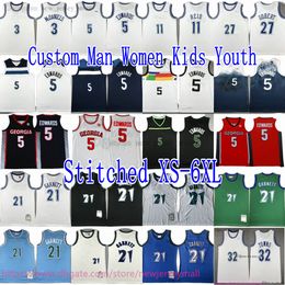 Custom XS-6XL 5Edwards Jersey Stitched City Basketball 2024 White Retro 32Towns 27Gobert 3McDaniels 11Reid Jerseys Breathable Sport Short